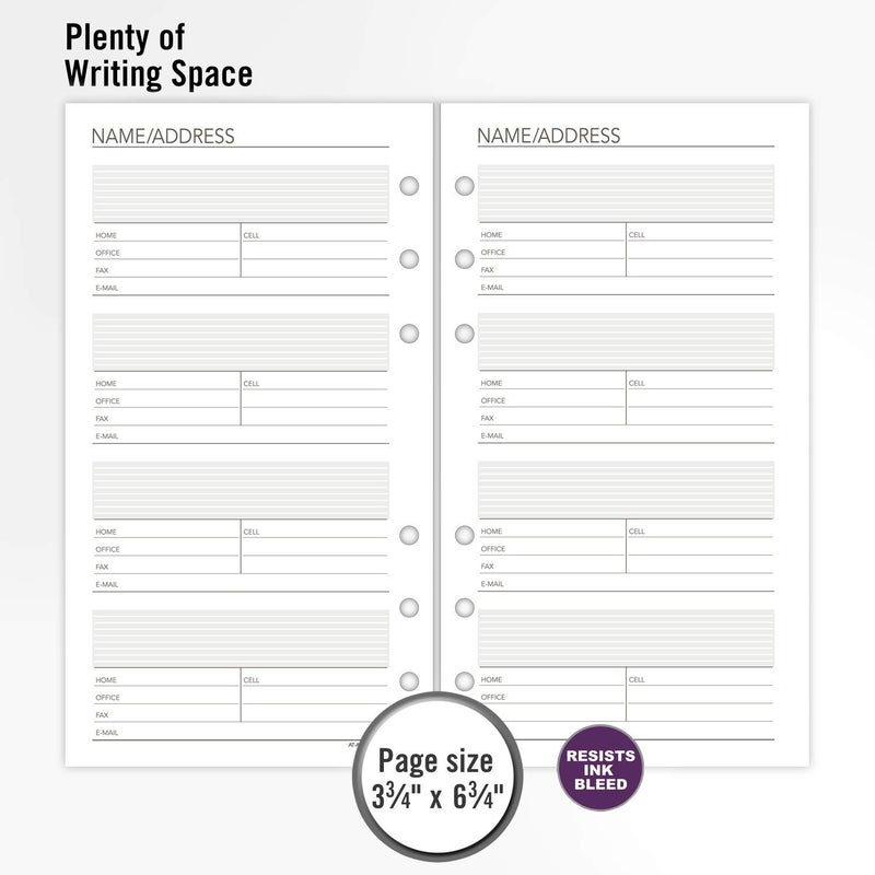 AT-A-GLANCE Day Runner Telephone and Address Pages  Refill  Loose-Leaf  Undated  for Planner  3-3/4"" x 6-3/4""  Size 3  30 Sheets/Pack (013-230) - Image 3